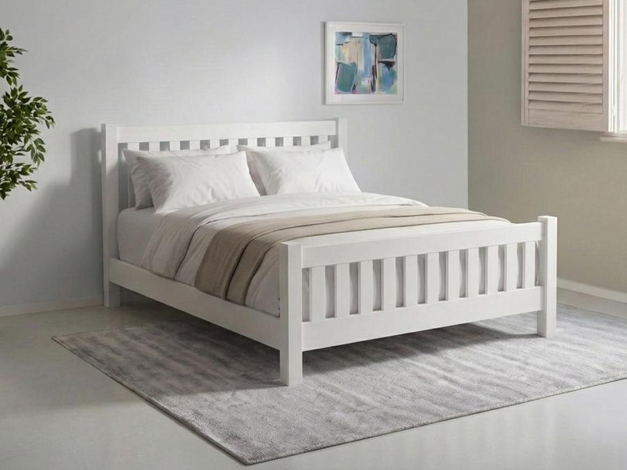 Letto basso bianco Bradgate di Get Laid Beds