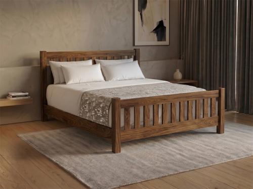 Letto basso Bradgate in noce di Get Laid Beds