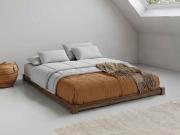 low loft bed walnut