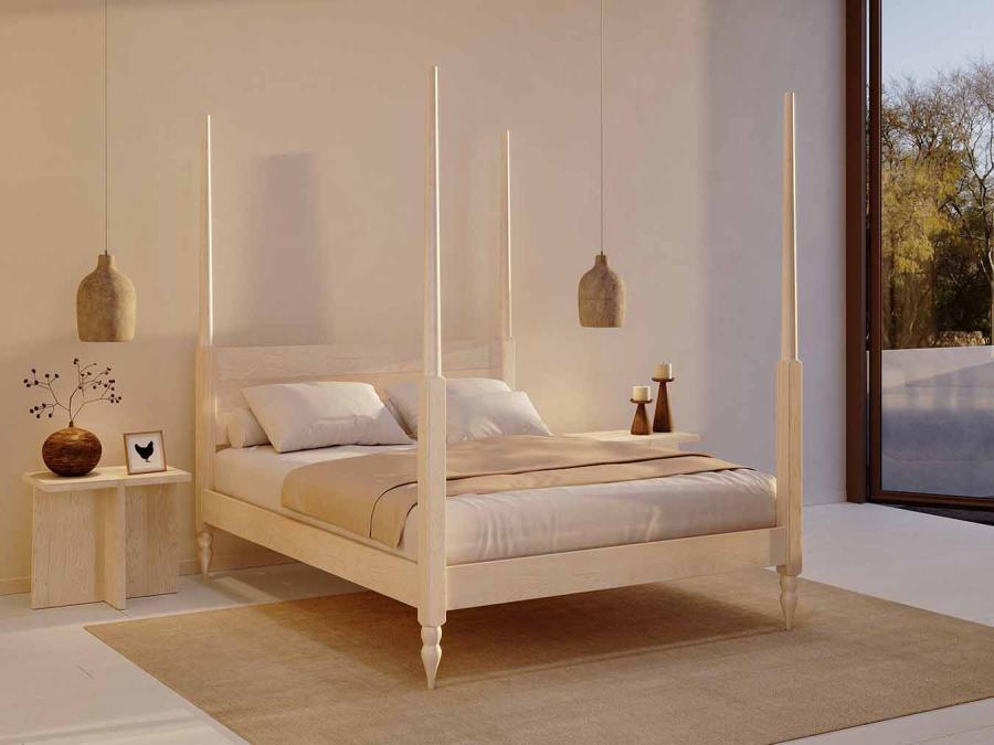 Maple Moroccan Four Poster Canopy Wooden Bed By Get Laid Beds