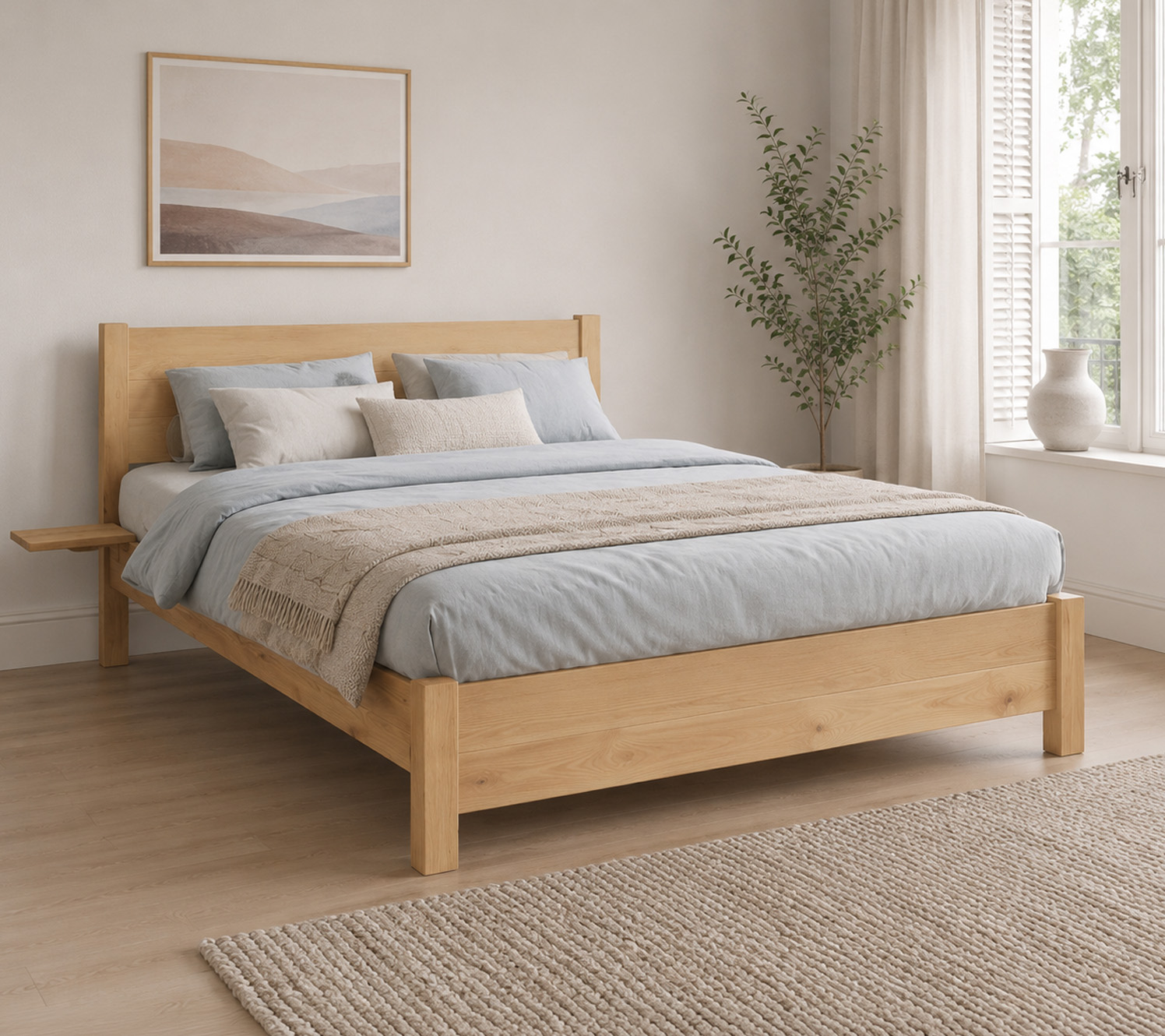 Stili di camera da letto blu e grigia con colori d'accento