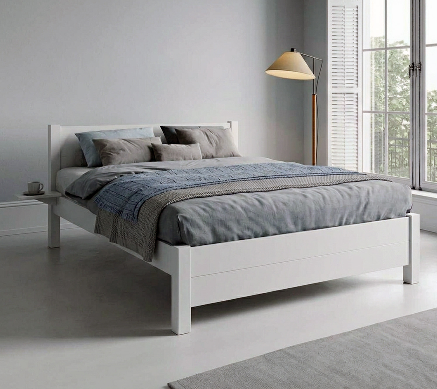 Differenze tonali nelle camere da letto blu e grigie