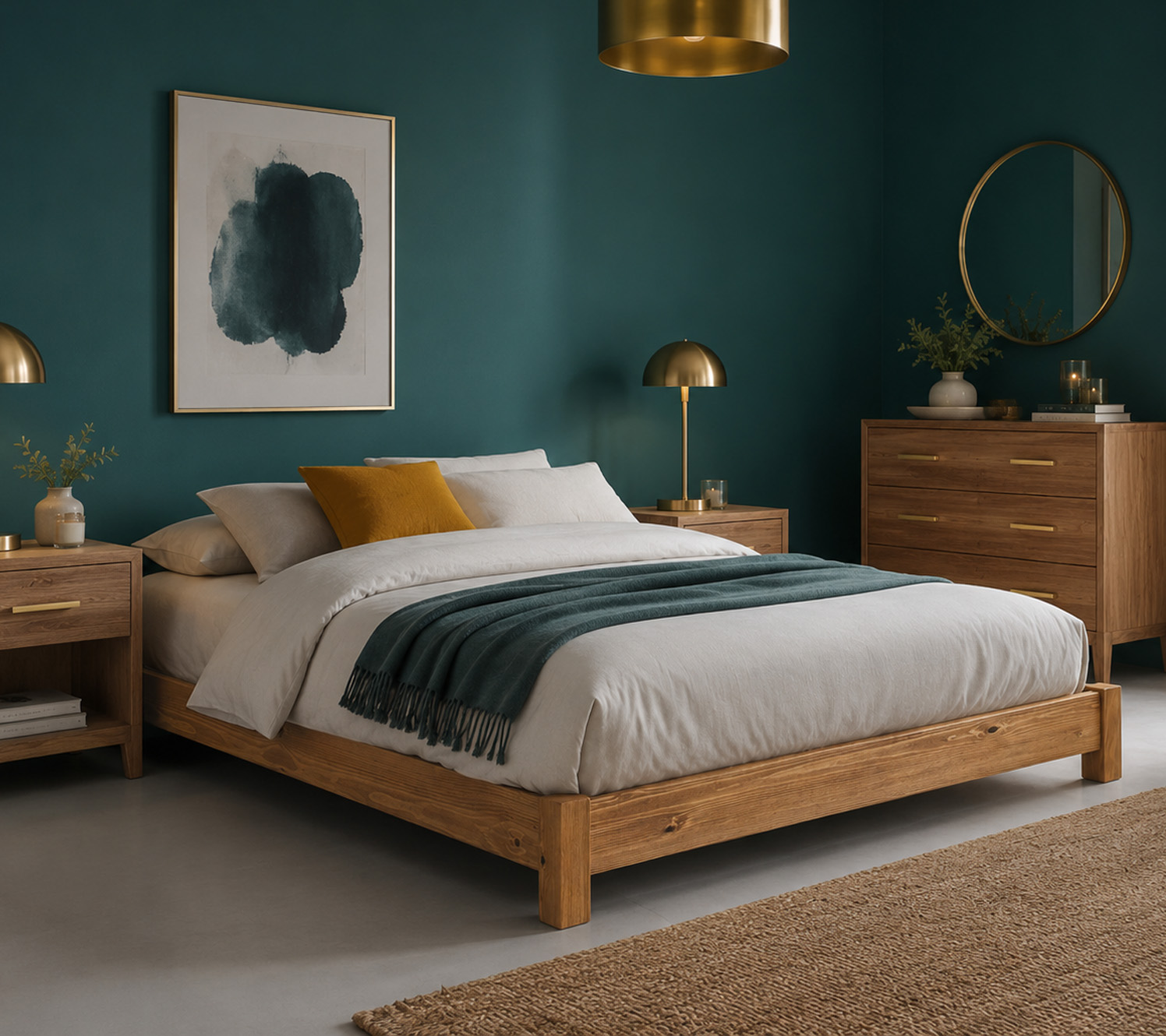 idee per camere da letto color ottanio Ottanio e Rosa Cipria Tenue