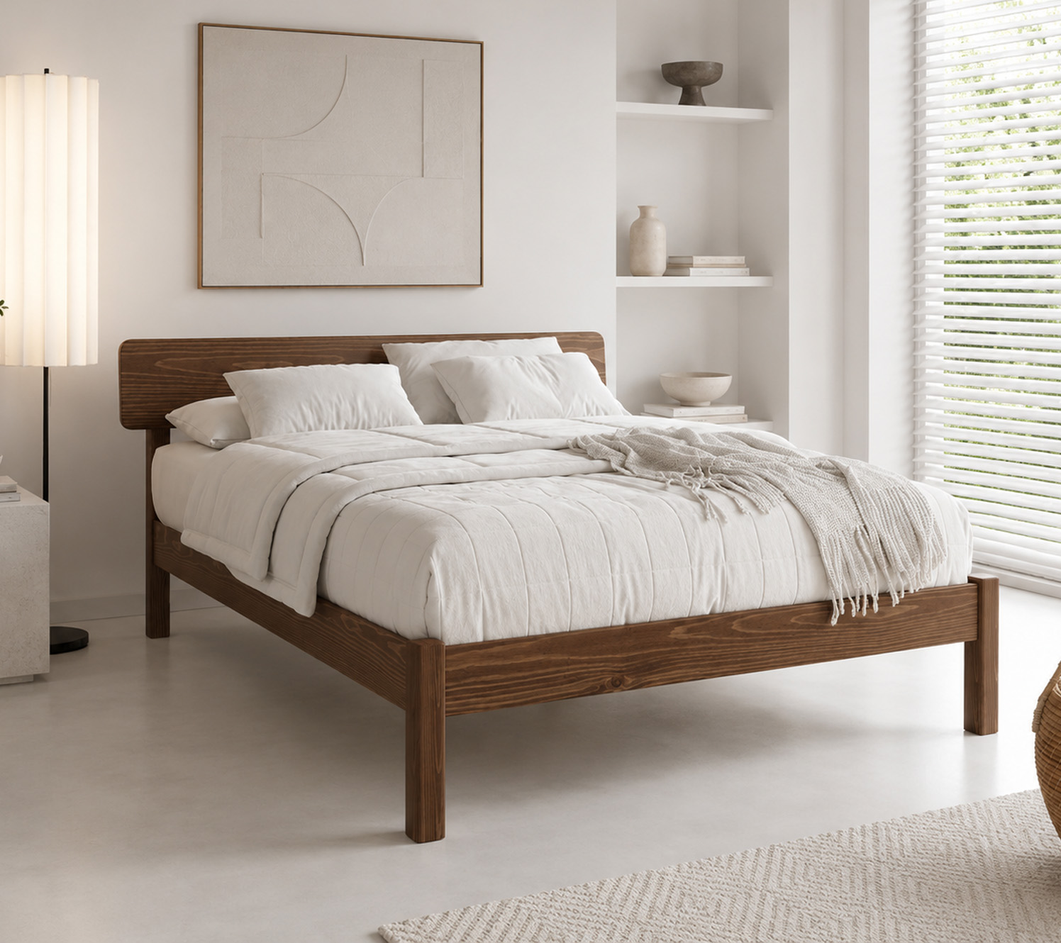 decorazioni camera da letto bianca accessori minimali
